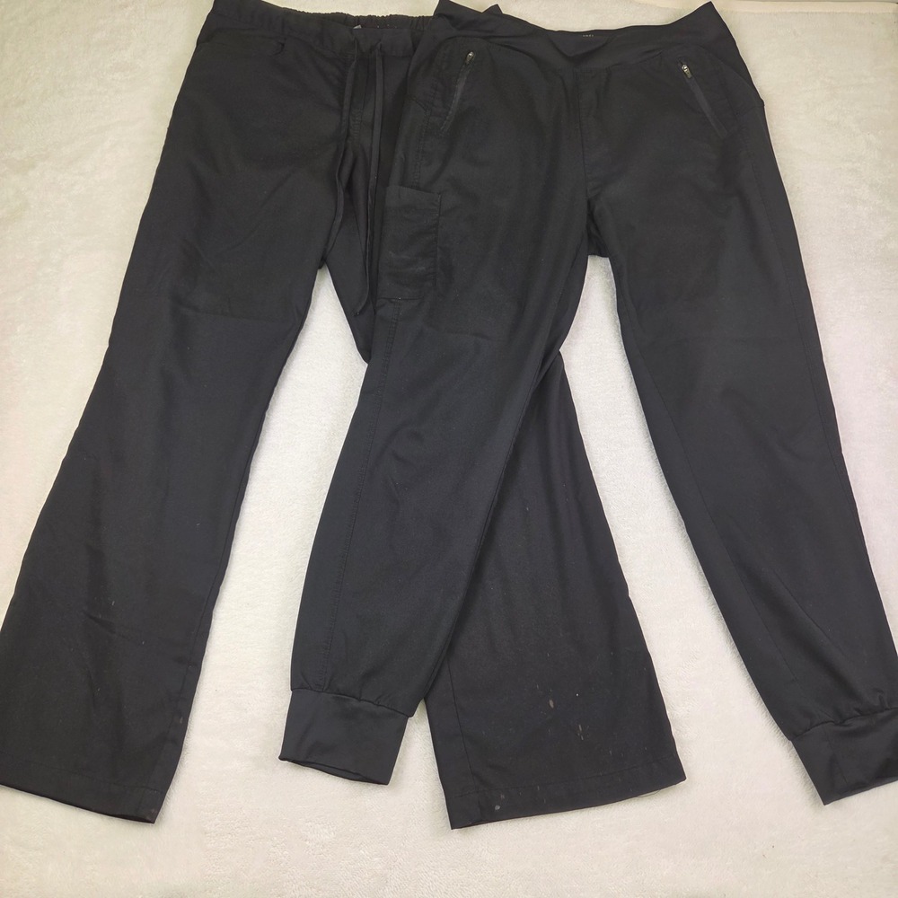 Greys Anatomy by Barco Black Scrub Pants Elastic Waist Medical Uniform Women S